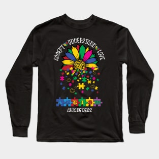 Daisy Autism Awareness Accept Understand Love Long Sleeve T-Shirt